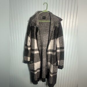 Cyrus Black and Gray Knit Cardigan
